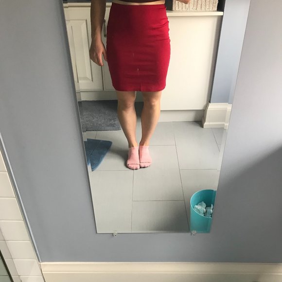 Red Pencil Skirt - Twik - Size XS - Picture 3 of 4